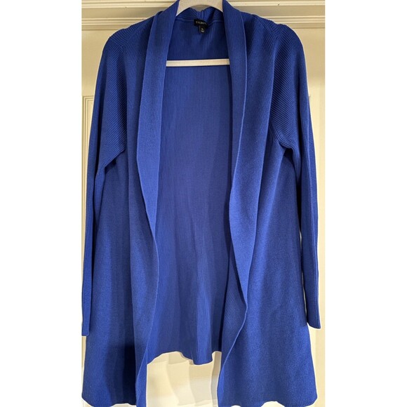 Talbots XL Blue Boyfriend Cardigan. Decorative Side Zippers  Sty 4945 Capsule - Picture 10 of 16